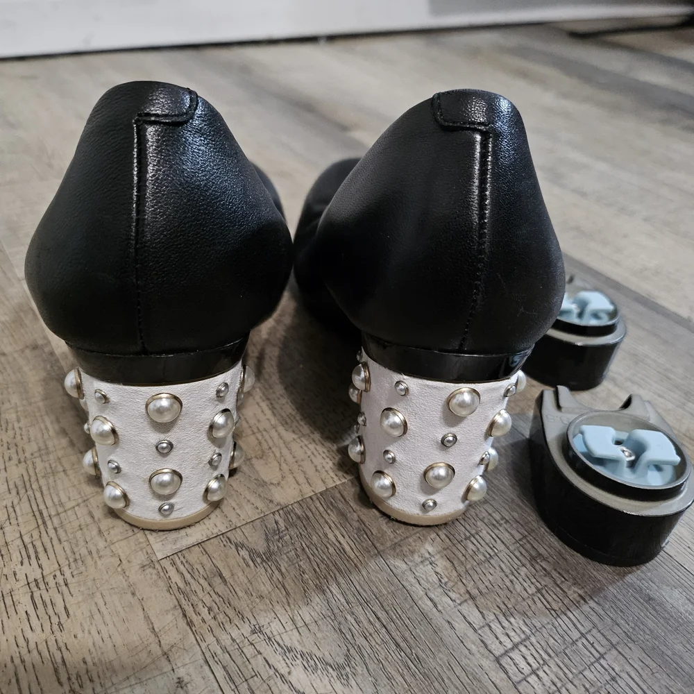 Pashion Footwear Black Ballet Pump 8 - Picture 3 of 5